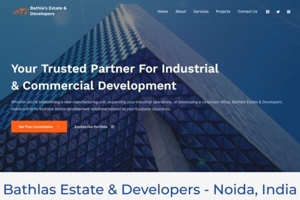Real Estate Website design by Anvitech web design in Lucknow